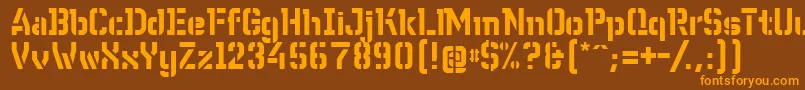 Шрифт WcWunderbachBtaDemibold – оранжевые шрифты на коричневом фоне
