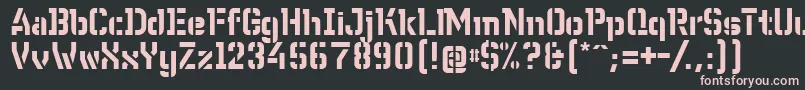 WcWunderbachBtaDemibold-fontti – vaaleanpunaiset fontit mustalla taustalla