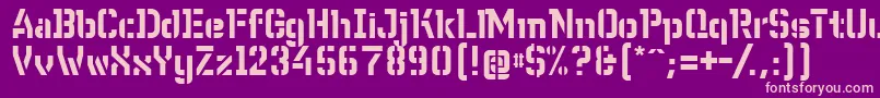 WcWunderbachBtaDemibold-fontti – vaaleanpunaiset fontit violetilla taustalla