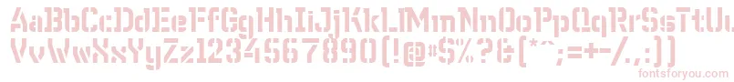 フォントWcWunderbachBtaDemibold – 白い背景にピンクのフォント