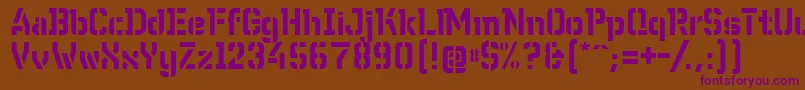 WcWunderbachBtaDemibold Font – Purple Fonts on Brown Background
