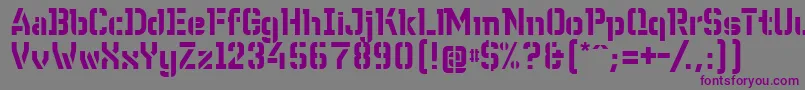 Шрифт WcWunderbachBtaDemibold – фиолетовые шрифты на сером фоне