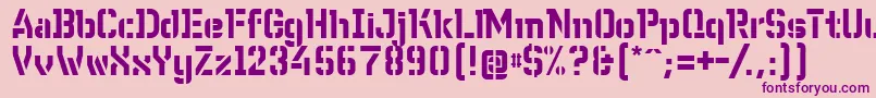 フォントWcWunderbachBtaDemibold – ピンクの背景に紫のフォント