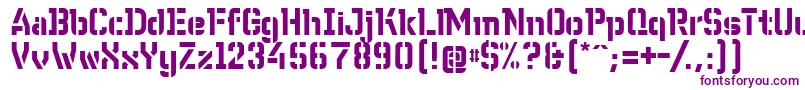 Шрифт WcWunderbachBtaDemibold – фиолетовые шрифты на белом фоне