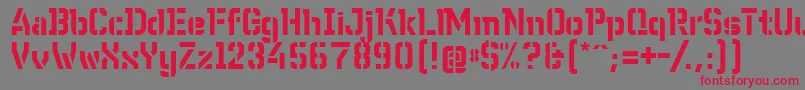 WcWunderbachBtaDemibold-Schriftart – Rote Schriften auf grauem Hintergrund