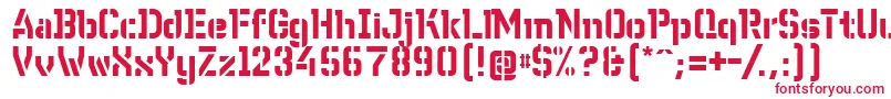 フォントWcWunderbachBtaDemibold – 白い背景に赤い文字
