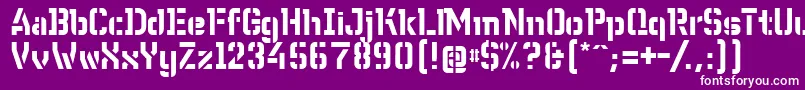 WcWunderbachBtaDemibold-fontti – valkoiset fontit violetilla taustalla