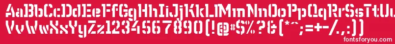 Шрифт WcWunderbachBtaDemibold – белые шрифты на красном фоне