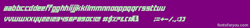DistortionOfTheBrainAndMind Font – Green Fonts on Purple Background