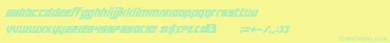 DistortionOfTheBrainAndMind Font – Green Fonts on Yellow Background