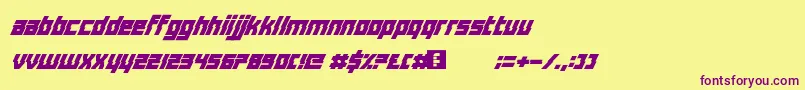 DistortionOfTheBrainAndMind Font – Purple Fonts on Yellow Background