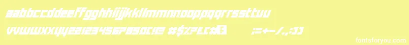 DistortionOfTheBrainAndMind Font – White Fonts on Yellow Background