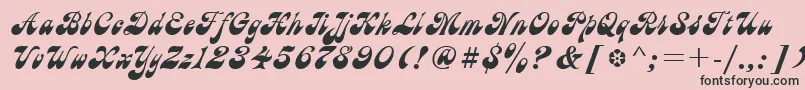 UkAstra Font – Black Fonts on Pink Background