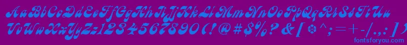 UkAstra Font – Blue Fonts on Purple Background