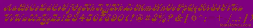 UkAstra-fontti – ruskeat fontit violetilla taustalla