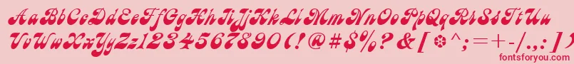 UkAstra Font – Red Fonts on Pink Background