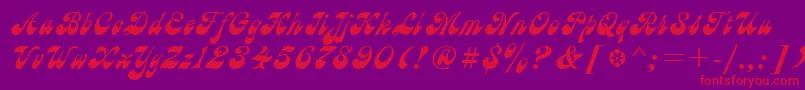 UkAstra Font – Red Fonts on Purple Background