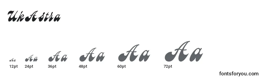 Размеры шрифта UkAstra