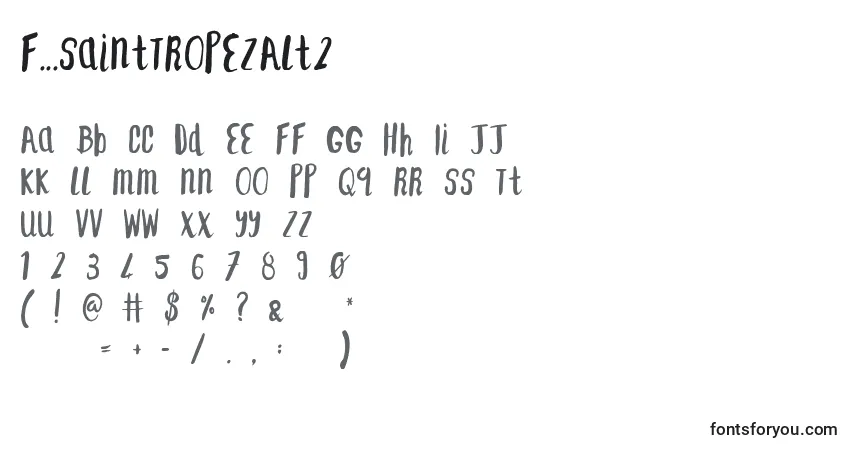 Fuente F...SaintTropezAlt2 - alfabeto, números, caracteres especiales
