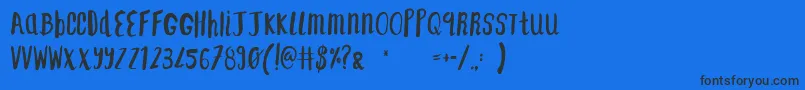 F...SaintTropezAlt2 Font – Black Fonts on Blue Background