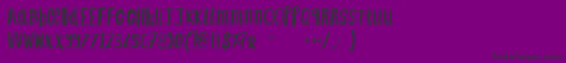 F...SaintTropezAlt2-Schriftart – Schwarze Schriften auf violettem Hintergrund