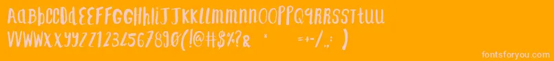 F...SaintTropezAlt2 Font – Pink Fonts on Orange Background