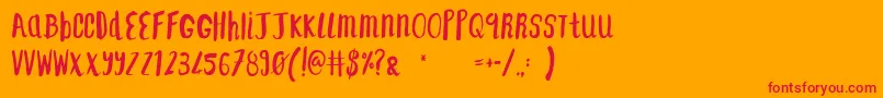 F...SaintTropezAlt2 Font – Red Fonts on Orange Background