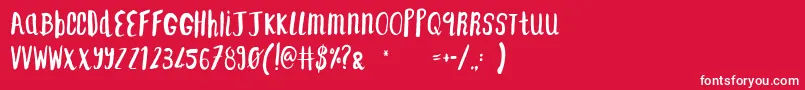 F...SaintTropezAlt2 Font – White Fonts on Red Background