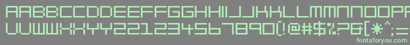 More about BlockOut2097 Font BlockOut2097 Font – Green Fonts on Gray Background