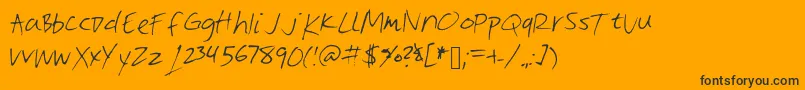 Vite Font – Black Fonts on Orange Background