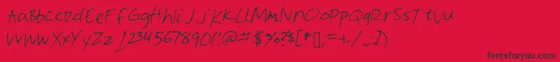 Vite Font – Black Fonts on Red Background