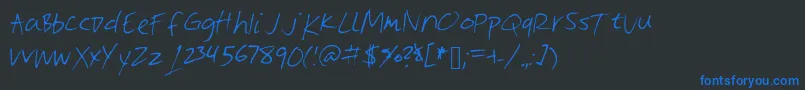 Vite Font – Blue Fonts on Black Background