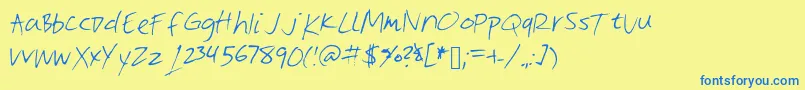 Vite Font – Blue Fonts on Yellow Background