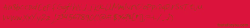Vite Font – Brown Fonts on Red Background