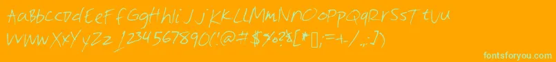 Vite Font – Green Fonts on Orange Background
