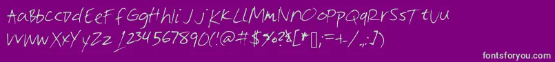 Vite Font – Green Fonts on Purple Background