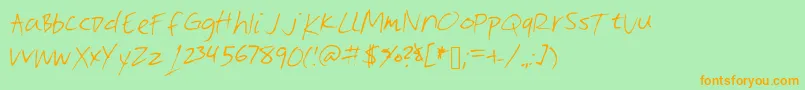 Vite Font – Orange Fonts on Green Background
