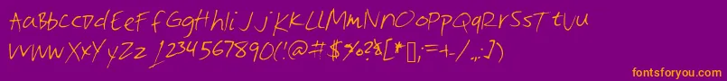 Vite Font – Orange Fonts on Purple Background