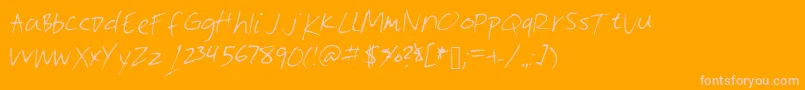 Vite Font – Pink Fonts on Orange Background