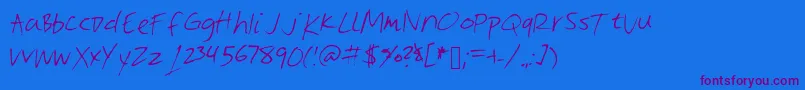 Vite Font – Purple Fonts on Blue Background