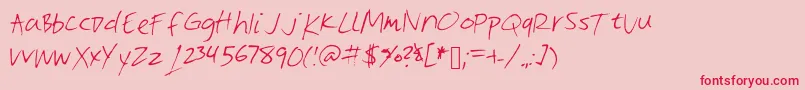 フォントVite – ピンクの背景に赤い文字