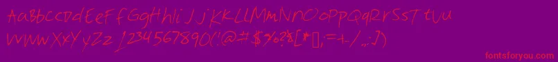 フォントVite – 紫の背景に赤い文字