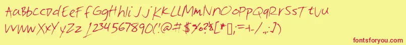 Vite Font – Red Fonts on Yellow Background