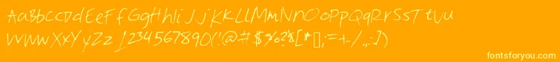 Fonte Vite – fontes amarelas em um fundo laranja