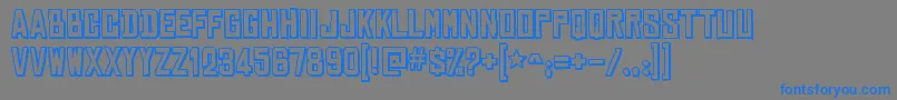 ChineserocksshRegular Font – Blue Fonts on Gray Background