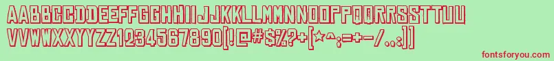 ChineserocksshRegular Font – Red Fonts on Green Background