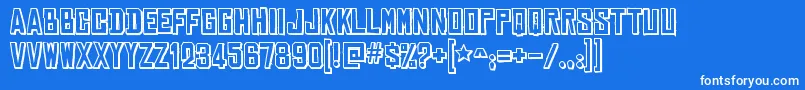 ChineserocksshRegular Font – White Fonts on Blue Background