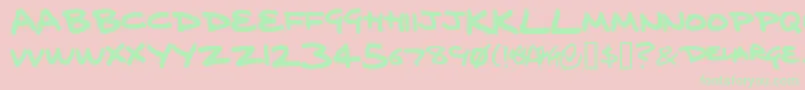 Delarge ffy Font – Green Fonts on Pink Background