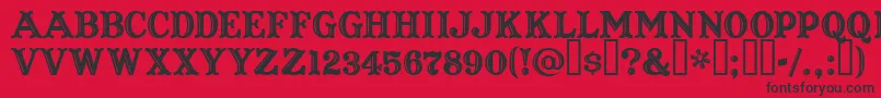 CaptainHowdy Font – Black Fonts on Red Background