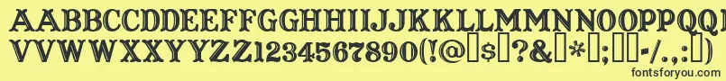 CaptainHowdy Font – Black Fonts on Yellow Background